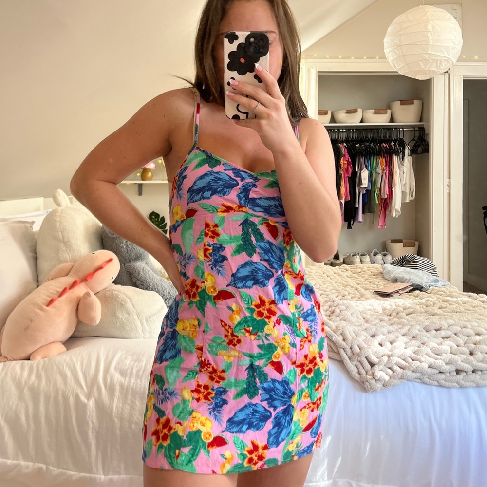 Floral Sundress with Crisscross Back